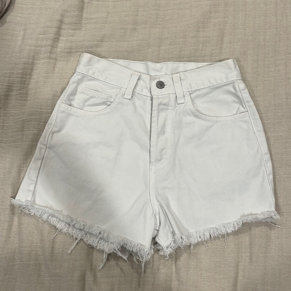 White John Galt jean shorts